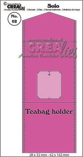 Solo die cutting / dies no. 02, Tea bag packaging + label / Teabag holder + tag