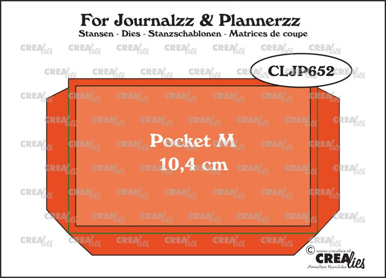 Die cutting: Pocket Medium (10.4 cm) + extra layer