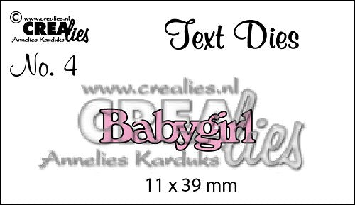 Text Die no. 4 Babygirl