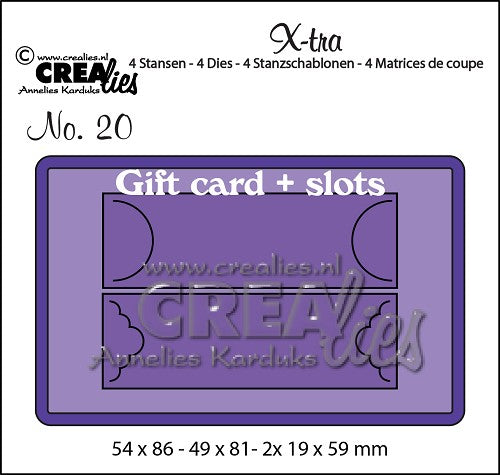 X-tra die cutting no. 20, Gift card with sliding system