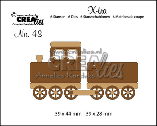 X-tra die cutting no. 43, Train + wagon (small)
